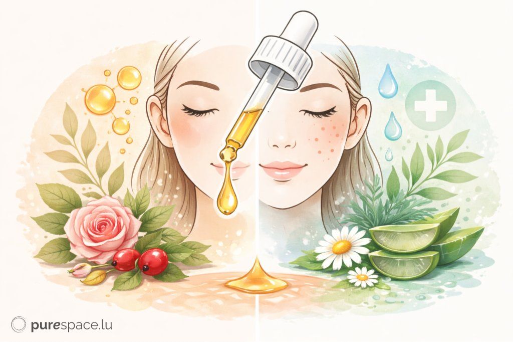 Sérum visage bio: deux approches essentielles