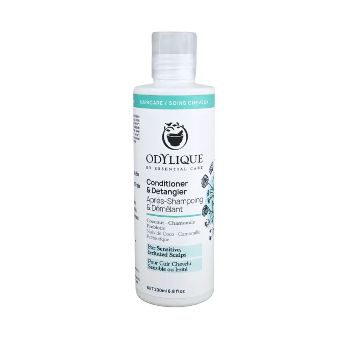 Après-Shampoing Démêlant Odylique 200ml coco camomille prébiotique cuir chevelu sensible