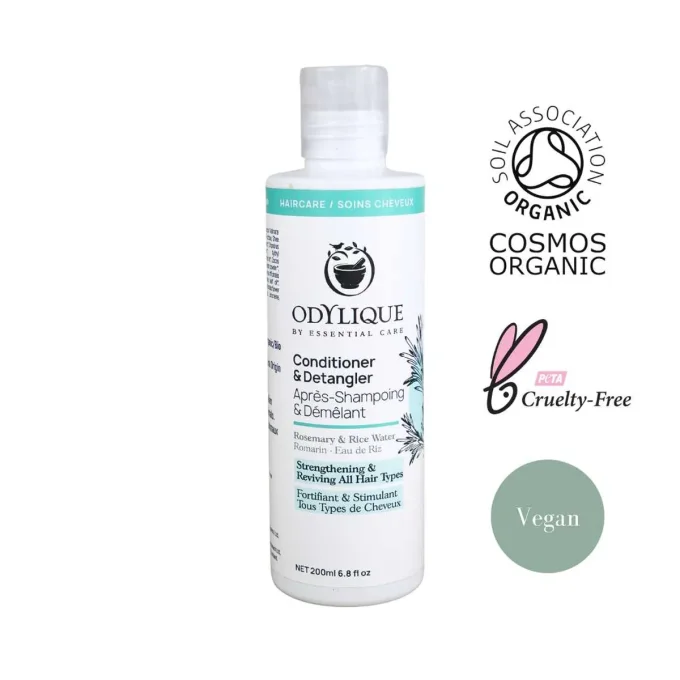 Après-Shampoing Démêlant Romarin Eau de Riz Odylique 200ml bio Cosmos Organic vegan