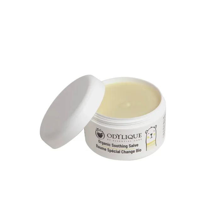 Baume Spécial Change Bébé Odylique 175g texture onctueuse pot ouvert