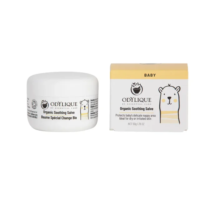 Baume Spécial Change Bébé Bio Odylique 50g pot et boîte peau sèche irritée