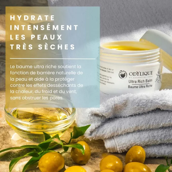 Odylique Baume Ultra Riche – hydratation intense peaux très sèches, olives et huile