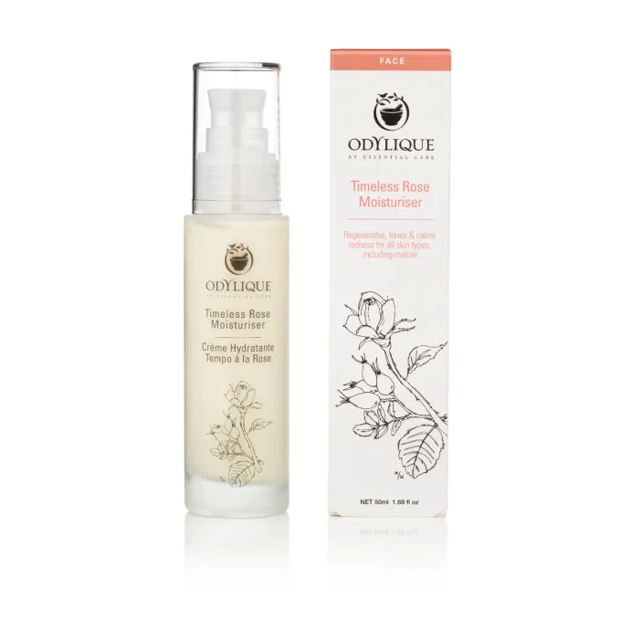Flacon et boîte Crème Hydratante Tempo à la Rose Odylique 50ml
