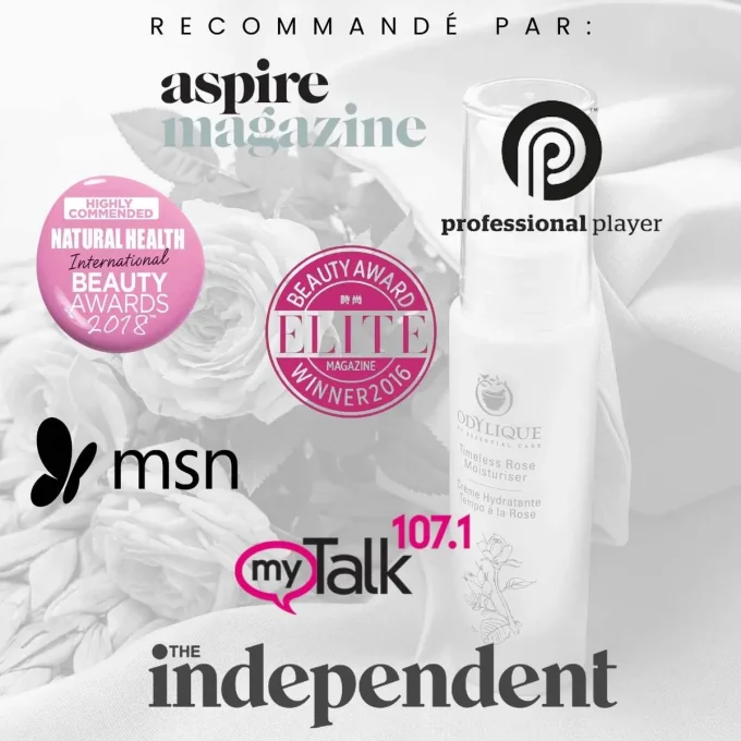 Crème Hydratante Rose Odylique recommandée par Aspire, MSN, The Independent