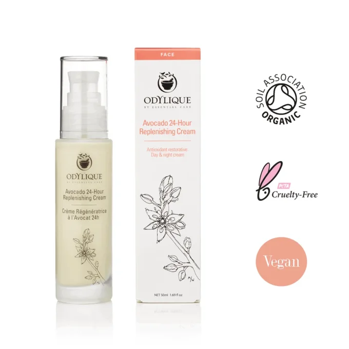 Crème Régénératrice Avocat 24H Odylique 50ml – bio, vegan, cruelty-free