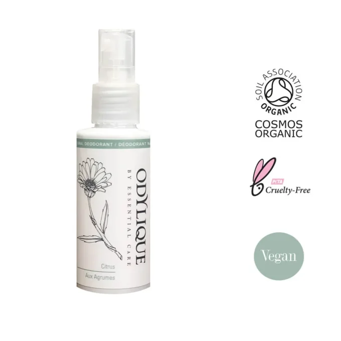 Déodorant Agrumes Odylique certifié Cosmos Organic vegan cruelty-free