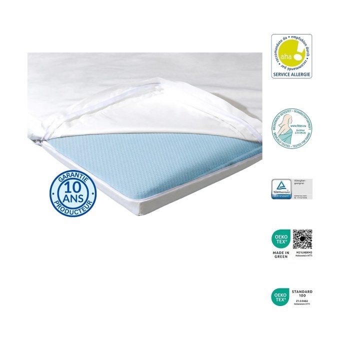 Housse anti-acariens surmatelas Softsan Protect Plus certifiée anti allergènes garantie 10 ans
