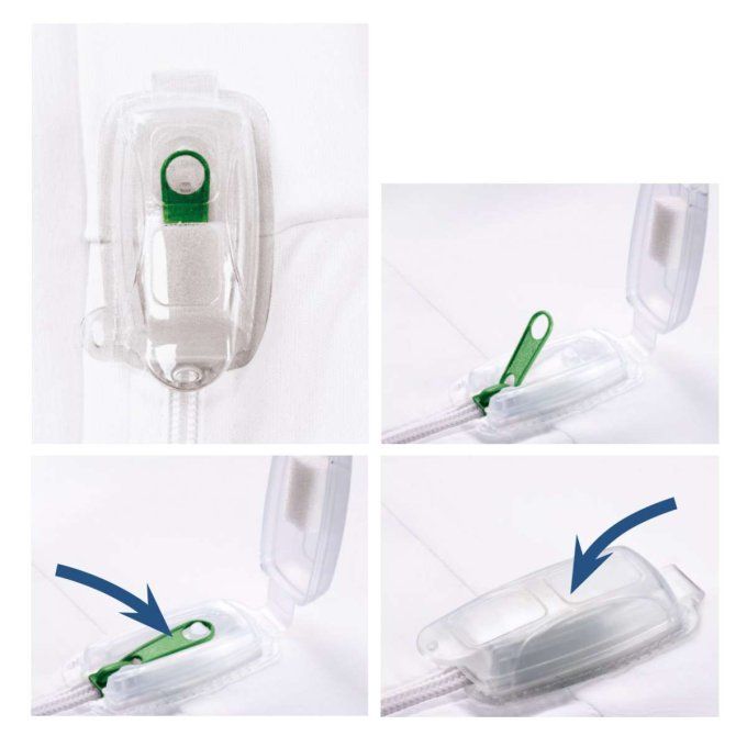 Fermeture sécurisée Zip-N-Click de la housse anti-punaises de lit Softsan ProMax