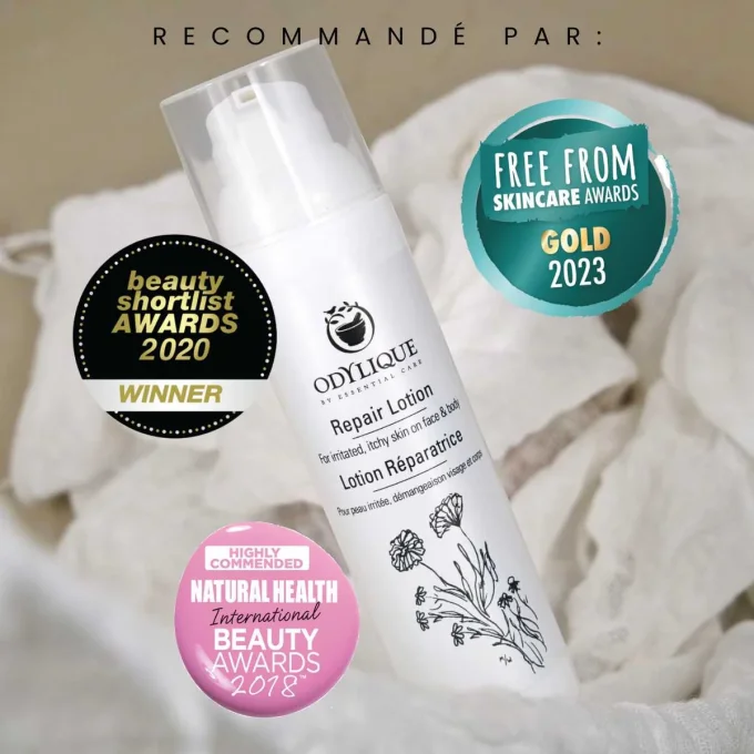 Odylique Lotion Réparatrice – Beauty Shortlist Awards 2020 & Free From Skincare Awards Or 2023