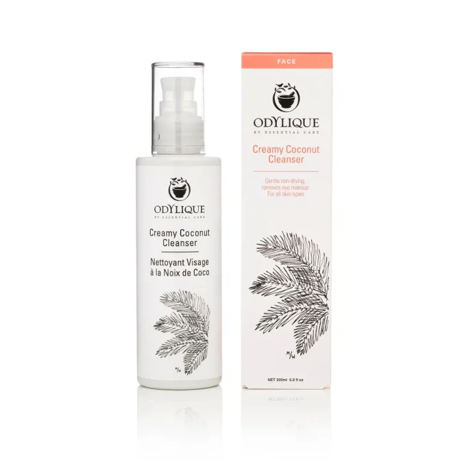 Nettoyant Visage à la Noix de Coco Odylique 200ml — bouteille et emballage
