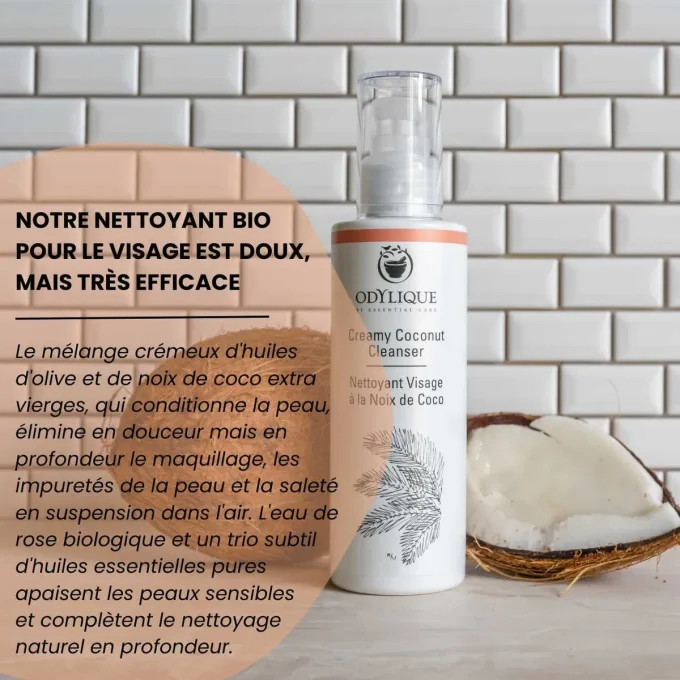 Nettoyant bio Odylique — formule crémeuse à l'huile d'olive et noix de coco