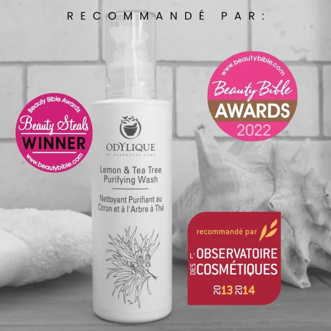 Nettoyant Citron et Arbre à Thé recommandé par Beauty Bible Awards et l’Observatoire des Cosmétiques