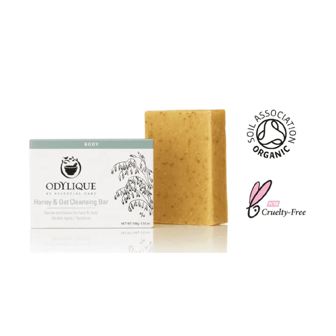 Savon Bio Avoine & Miel Odylique 100g – certifié bio Soil Association, cruelty-free