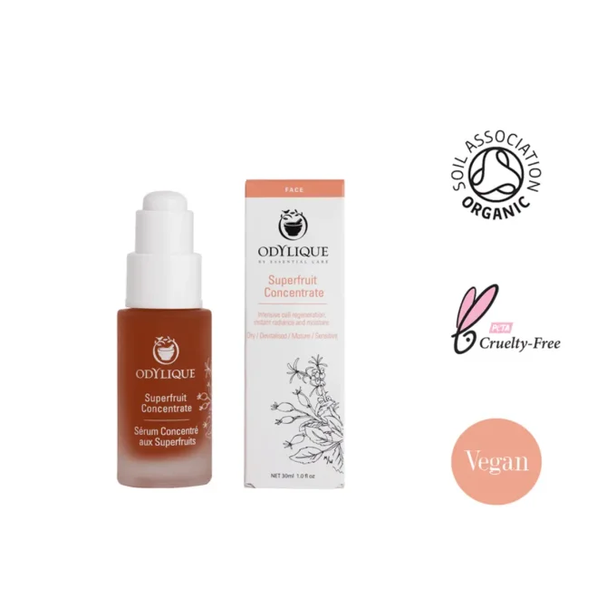 Odylique Sérum Concentré aux Superfruits 30ml – certifié bio Soil Association, vegan, cruelty-free
