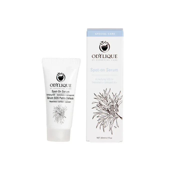 Odylique Sérum SOS Petits Défauts 20ml – tube et boîte format voyage