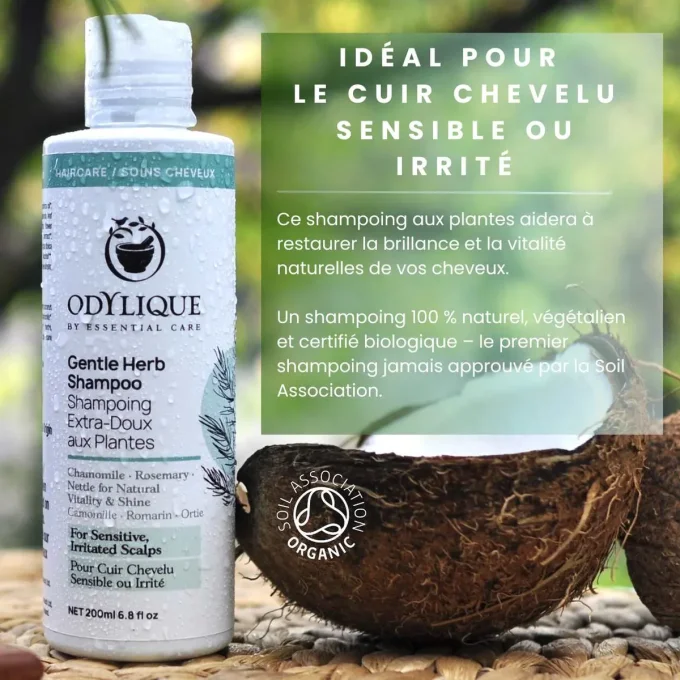 Shampoing Extra-Doux Plantes Odylique 200ml idéal cuir chevelu sensible irrité