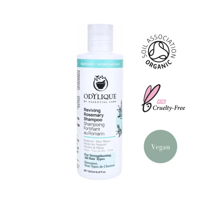 Shampoing Fortifiant au Romarin Odylique 200ml bio Soil Association vegan cruelty-free
