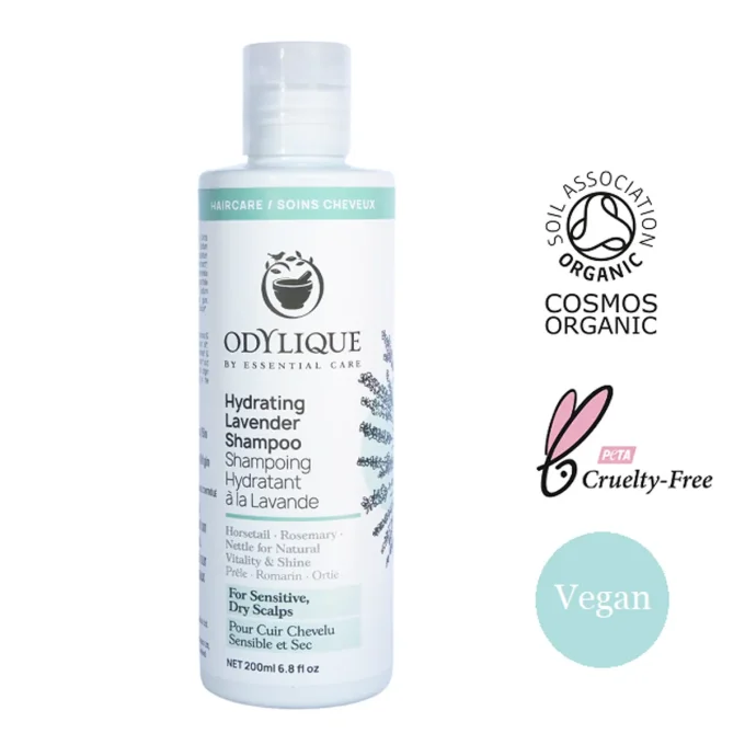 Shampoing Hydratant à la Lavande Odylique 200ml bio Cosmos Organic vegan cruelty-free