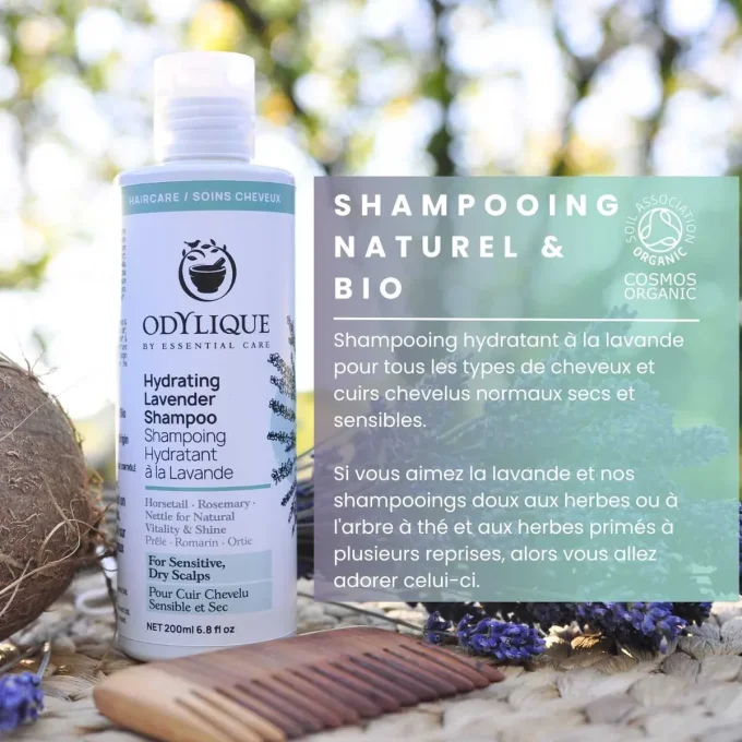 Shampoing Hydratant Lavande Odylique naturel bio cuir chevelu sec sensible