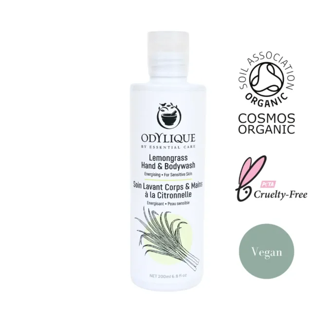 Odylique Soin Lavant Citronnelle 200ml – certifié Cosmos Organic, vegan, cruelty-free