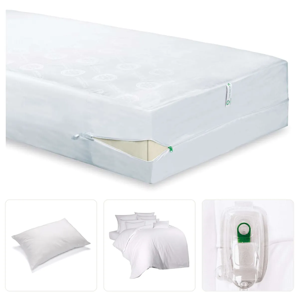 Housses anti-punaises Softsan ProMax pour matelas, oreiller et couette, fermeture Zip-N-Click