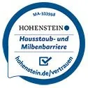 Logo Institut Hohenstein, barrière certifiée anti-poussière et anti-acariens